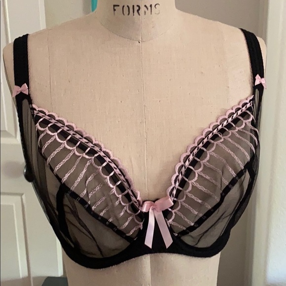 Freya Other - Black and Pink Freya Mesh Bra (Never Worn)